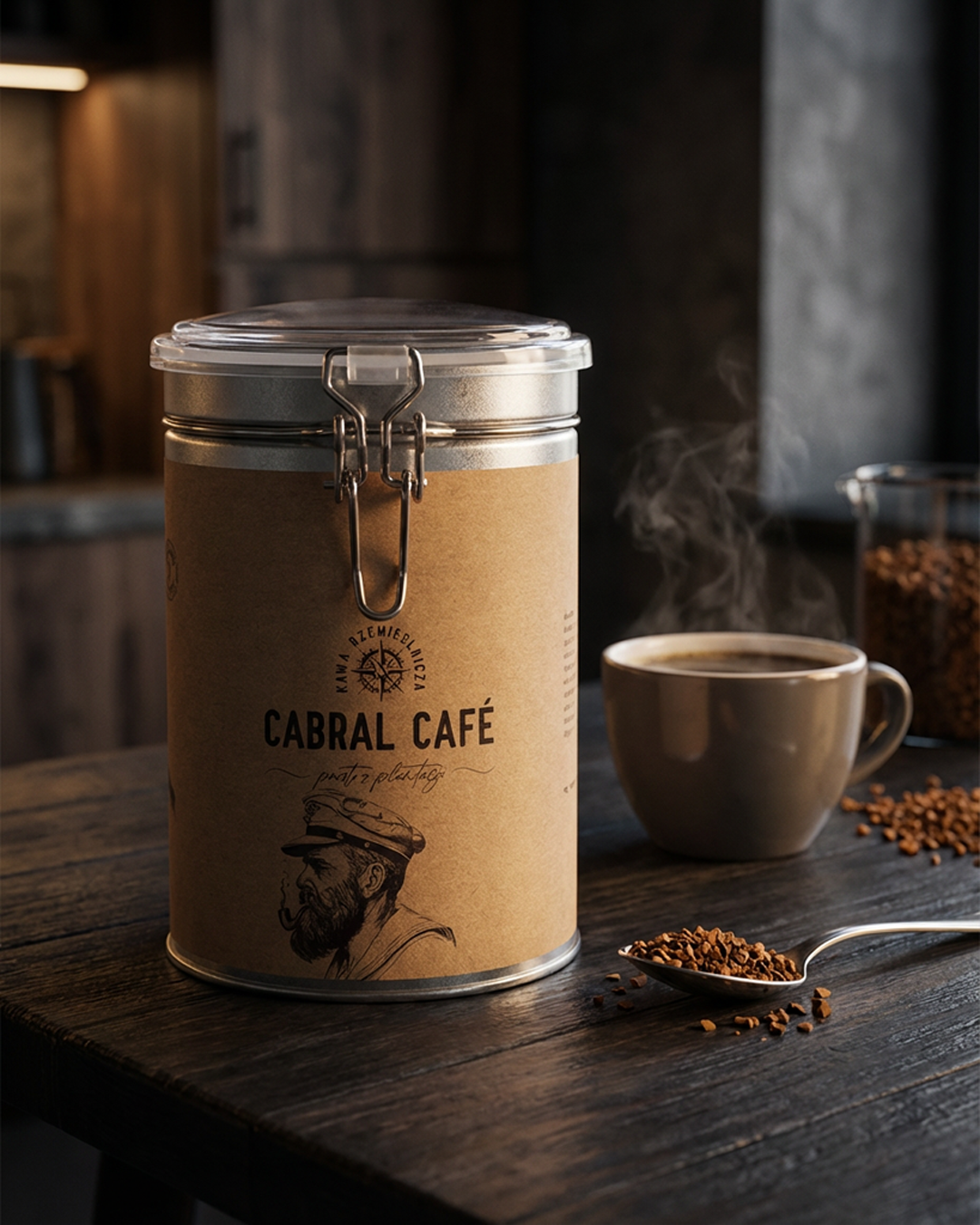 Coffee can with a capacity of 250 grams