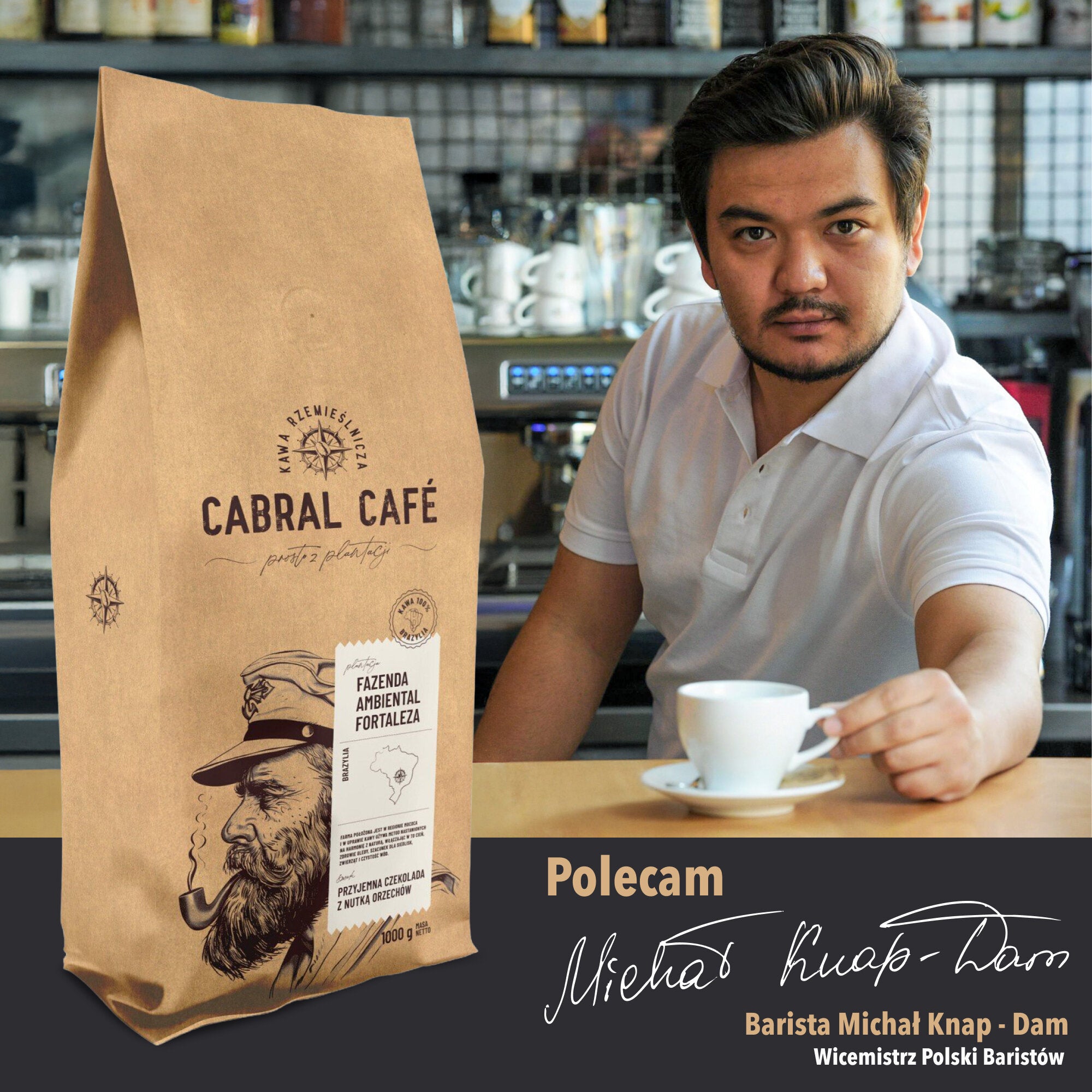 Filiżanka 70ml Cabral Cafe ze spodkiem - Espresso &  Ristretto